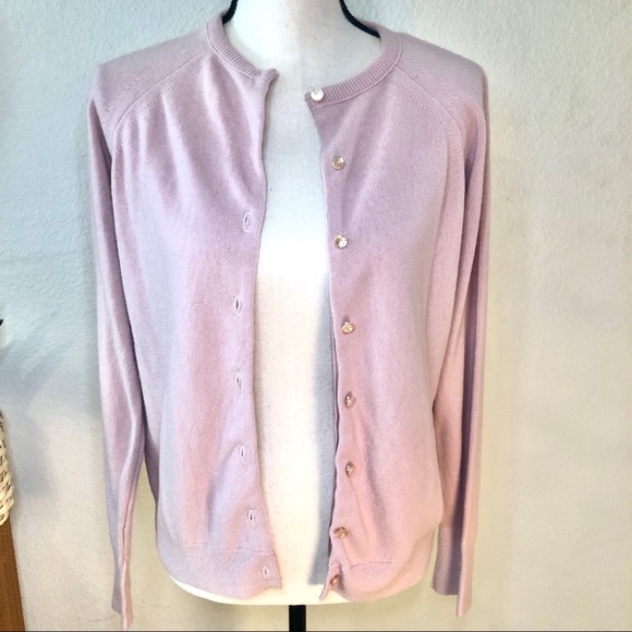 Vintage Designers Knitting Mills Luxelon Pink Button Up Cardigan Sweater - Picture 7 of 11